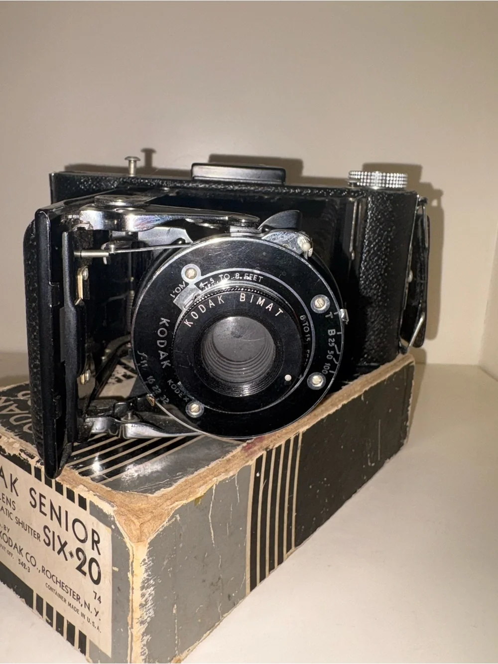 Kodak Black Art Deco Vintage Folding Six-20 Camera